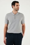 Pamuklu Regular Fit Düğmeli Polo Yaka 5'li Paket Erkek T Shirt 5902127S5 Siyah-Gri Melanj-Tarçın-Kül-Petrol