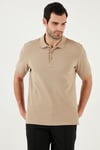 Pamuklu Regular Fit Düğmeli Polo Yaka 3'lü Paket Erkek T Shirt 5902127S3 Siyah-Vişne-Vizon