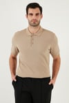 Pamuklu Regular Fit Düğmeli Polo Yaka 4'lü Paket Erkek T Shirt 5902127S4 Vizon-Petrol-Kül-Elma Yeşili