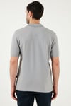 Pamuklu Regular Fit Düğmeli Polo Yaka 4'lü Paket Erkek T Shirt 5902127S4 Vişne-İndigo-Pudra-Kül