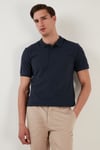 Pamuklu Regular Fit Düğmeli Polo Yaka 4'lü Paket Erkek T Shirt 5902127S4 Vişne-İndigo-Pudra-Kül