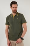Pamuklu Regular Fit Düğmeli Polo Yaka 5'li Paket Erkek T Shirt 590211827S5 Aquamavi-Hakisarı-Tarçın-Vişne-Taş