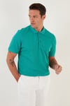 Pamuklu Regular Fit Düğmeli Polo Yaka 4'lü Paket Erkek T Shirt 5902127S4 Mavi-Pudra-Benetton-Gül