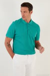 Pamuklu Regular Fit Düğmeli Polo Yaka 3'lü Paket Erkek T Shirt 5902127S3 Tarçın-Benetton-Elma Yeşili