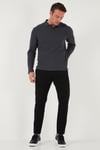 Pamuklu Regular Fit Düğmeli Polo Yaka Erkek Sweat 5905708 ANTRASİT
