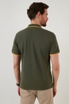 Pamuklu Regular Fit Düğmeli Polo Yaka 4'lü Paket T Shirt Erkek Polo Yaka T Shirt 590211827S4 Siyah-Hakisarı-Taş-Gri Melanj