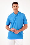 Pamuklu Regular Fit Düğmeli Polo Yaka 4'lü Paket Erkek T Shirt 5902127S4 Tarçın-Gül-Elma Yeşili-Koyu Mavi