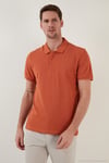 Pamuklu Regular Fit Düğmeli Polo Yaka 4'lü Paket Erkek T Shirt 5902127S4 İndigo-Gri Melanj-Tarçın-Gül