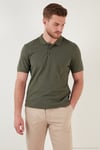 Pamuklu Regular Fit Düğmeli Polo Yaka 3'lü Paket Erkek T Shirt 5902127S3 Antrasit-Haki-Tarçın