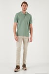 Pamuklu Regular Fit Düğmeli Polo Yaka 4'lü Paket T Shirt Erkek Polo Yaka T Shirt 590211827S4 Kül-Elma Yeşili-Gri Melanj-Haki
