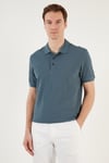 Pamuklu Regular Fit Düğmeli Polo Yaka 5'li Paket Erkek T Shirt 5902127S5 Gül-Elma Yeşili-Koyu Mavi-Kül-Petrol