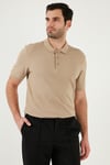 Pamuklu Regular Fit Düğmeli Polo Yaka 4'lü Paket Erkek T Shirt 5902127S4 Elma Yeşili-Koyu Mavi-Kül-Vizon