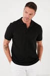 Pamuklu Regular Fit Düğmeli Polo Yaka 5'li Paket Erkek T Shirt 5902127S5 Siyah-Haki-Pudra-Kül-Petrol