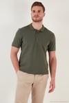 Pamuklu Regular Fit Düğmeli Polo Yaka 4'lü Paket Erkek T Shirt 5902127S4 Vişne-Antrasit-Haki-İndigo