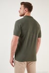 Pamuklu Regular Fit Düğmeli Polo Yaka 4'lü Paket Erkek T Shirt 5902127S4 Siyah-Beyaz-Kırmızı-Haki