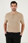 Pamuklu Regular Fit Düğmeli Polo Yaka 4'lü Paket Erkek T Shirt 5902127S4 Vizon-Petrol-Kül-Elma Yeşili