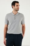 Pamuklu Regular Fit Düğmeli Polo Yaka 5'li Paket Erkek T Shirt 5902127S5 Siyah-Gri Melanj-Tarçın-Kül-Petrol