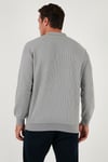 Pamuklu Regular Fit Düğmeli Polo Yaka Erkek Sweat 5905739 GRİ