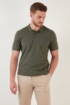Pamuklu Regular Fit Düğmeli Polo Yaka 3'lü Paket Erkek T Shirt 5902127S3 Haki-Antrasit-Benetton
