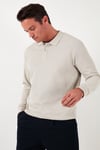 Pamuklu Regular Fit Düğmeli Polo Yaka Erkek Sweat 5905739 TAŞ