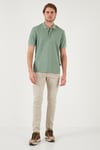 Pamuklu Regular Fit Düğmeli Polo Yaka 4'lü Paket T Shirt Erkek Polo Yaka T Shirt 590211827S4 Kül-Elma Yeşili-Gri Melanj-Haki