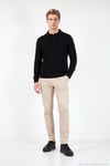 Pamuklu Regular Fit Düğmeli Uzun Kollu Erkek Polo 7024733 SİYAH