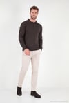 Pamuklu Regular Fit Düğmeli Uzun Kollu Erkek Polo 7024733 KAHVE