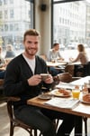 Pamuklu Regular Fit Düğmeli V Yaka Erkek Hırka 456205 ANTRASİT