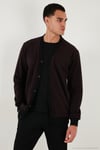 Pamuklu Regular Fit Düğmeli V Yaka Erkek Hırka 456205 BORDO
