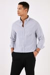 Pamuklu Regular Fit Düğmeli Yaka Erkek Gömlek CF24S116488 SAKS