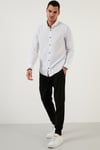 Pamuklu Regular Fit Düğmeli Yaka Erkek Gömlek CF20S111871 BEYAZ