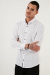 Pamuklu Regular Fit Düğmeli Yaka Erkek Gömlek CF20S111871 BEYAZ