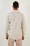 Pamuklu Regular Fit Düğmeli Yaka Erkek Gömlek CF20S111871 TAŞ