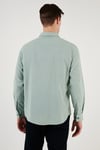 Pamuklu Regular Fit Düğmeli Yaka Erkek Gömlek CF20S111871 ELMA YEŞİLİ