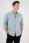 Pamuklu Regular Fit Düğmeli Yaka Erkek Gömlek CF20S111871 AQUA