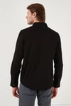 Pamuklu Regular Fit Düğmeli Yaka Erkek Gömlek CF20S111871 SİYAH