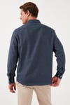 Pamuklu Regular Fit Düğmeli Yaka Kışlık Erkek Gömlek CF24W127079 LACİVERT