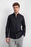 Pamuklu Regular Fit Düğmeli Yaka Uzun Kollu Erkek Gömlek B35W20013 102 SİYAH
