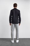 Pamuklu Regular Fit Düğmeli Yaka Uzun Kollu Erkek Gömlek B35W20013 102 SİYAH
