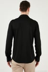 Pamuklu Regular Fit Düz Yaka Erkek Gömlek CF25S119628 SİYAH