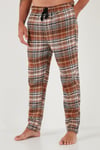 Pamuklu Regular Fit Ekoseli Elastik Bel Erkek Pijama Altı 611PT00154 CAMEL