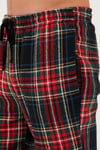 Pamuklu Regular Fit Ekoseli Elastik Bel Erkek Pijama Altı 611PT00154 SİYAH-KIRMIZI