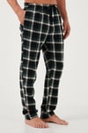 Pamuklu Regular Fit Ekoseli Elastik Bel Erkek Pijama Altı 611PT00154 SİYAH-YEŞİL