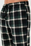 Pamuklu Regular Fit Ekoseli Elastik Bel Erkek Pijama Altı 611PT00154 SİYAH-YEŞİL