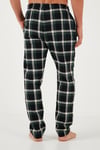 Pamuklu Regular Fit Ekoseli Elastik Bel Erkek Pijama Altı 611PT00154 SİYAH-YEŞİL