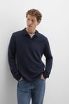 Pamuklu Regular Fit Erkek Polo Yaka Kazak 0710352-70490 KOYU LACIVERT