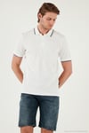 Pamuklu Regular Fit Erkek Polo Yaka T Shirt 5902063 BEYAZ