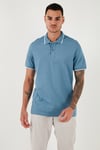 Pamuklu Regular Fit Erkek Polo Yaka T Shirt 5902063 AÇIK MAVİ