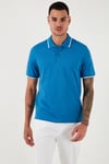 Pamuklu Regular Fit Erkek Polo Yaka T Shirt 5902063 MAVİ