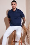 Pamuklu Regular Fit Erkek Polo Yaka T Shirt 5902063 İNDİGO